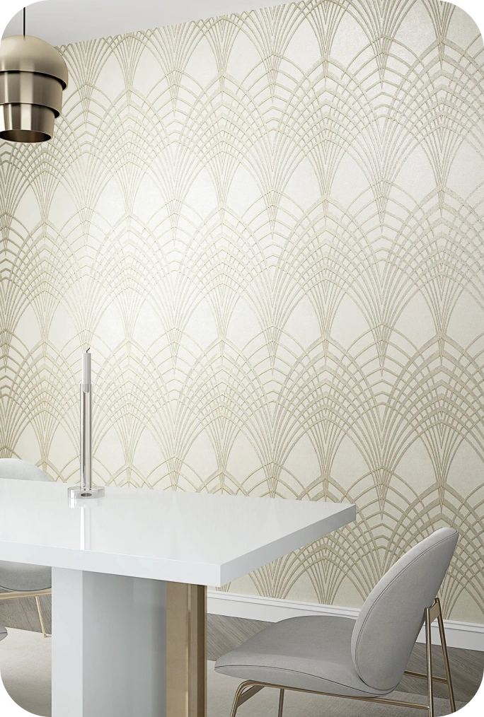 Geometric with beige and shining effect wallpaper
